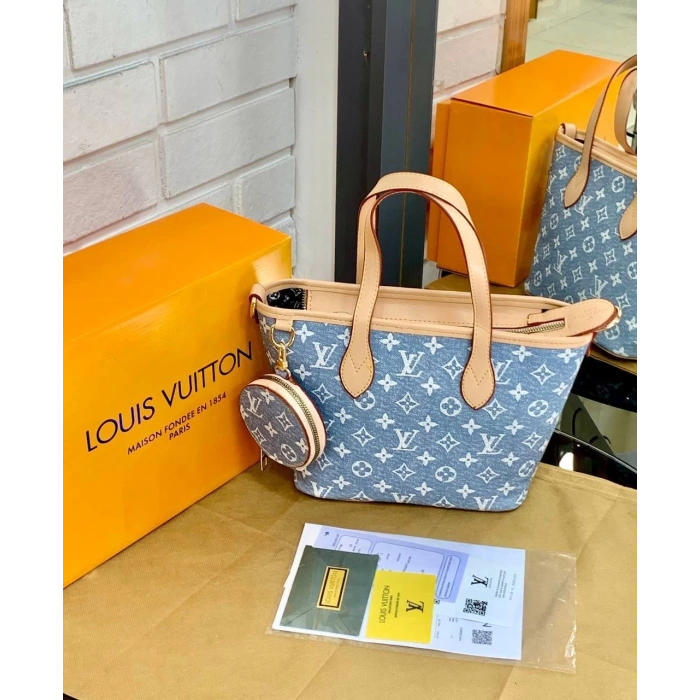 Louis Vuitton Küçük Cüzdanlı Kadın Çanta - Mavi