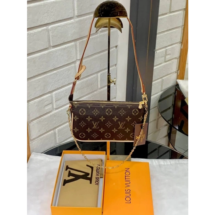 Louis Vuitton Pochette Çanta - Kahve Krem