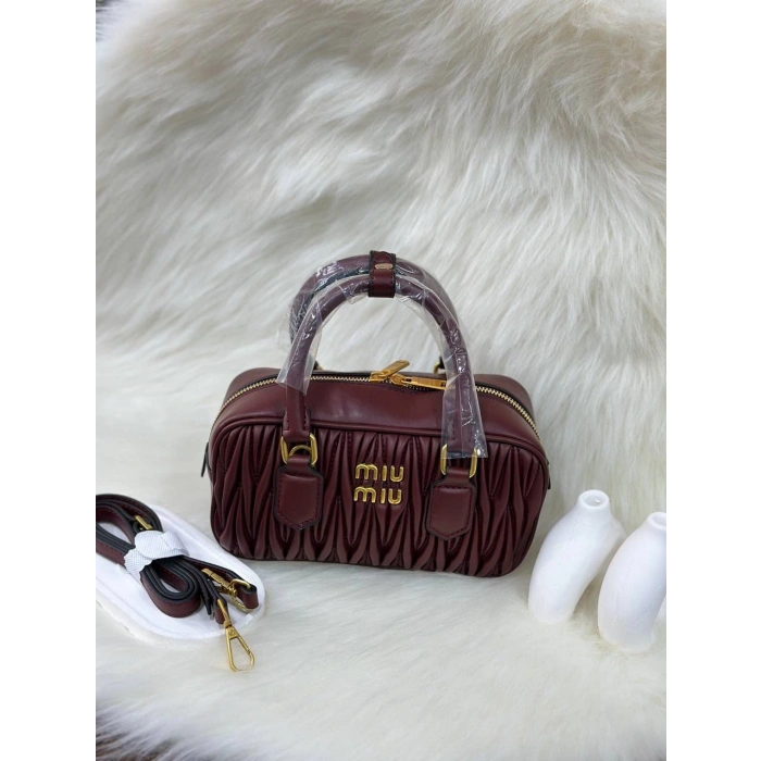 Miu Miu Arcadie Mini Kadın Çanta - Bordo