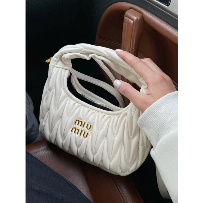 Miu Miu Mini Boy Kadın Çanta - Bej