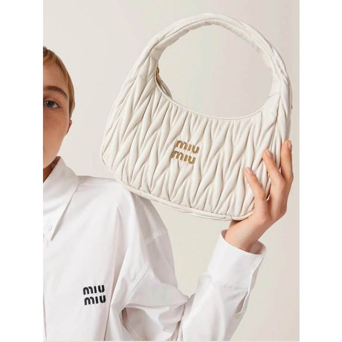 Miu Miu Wander Matelassé Çanta - Beyaz