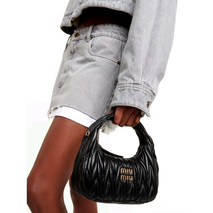 Miu Miu Wander Matelassé Çanta - Siyah