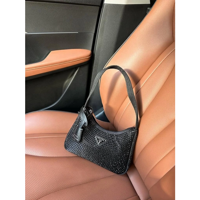 Prada Taşlı Kadın Çanta - Siyah