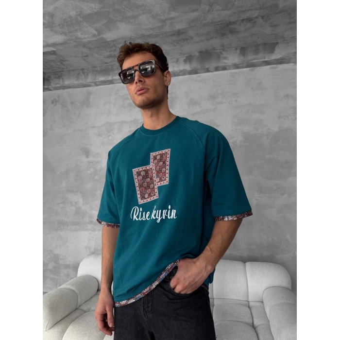 Rise Oversize Unisex Tshirt - Su Yeşili