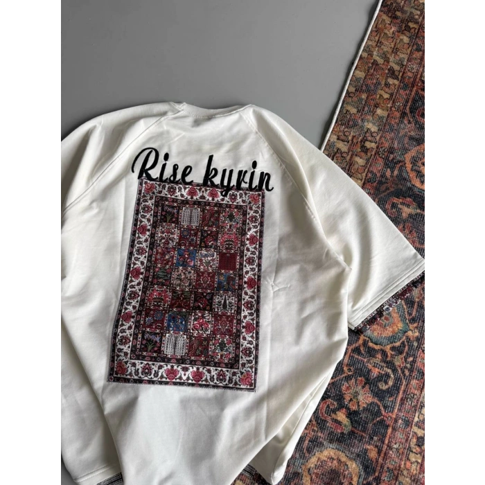 Rise Oversize Unisex Tshirt - Beyaz