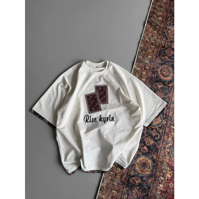 Rise Oversize Unisex Tshirt - Beyaz