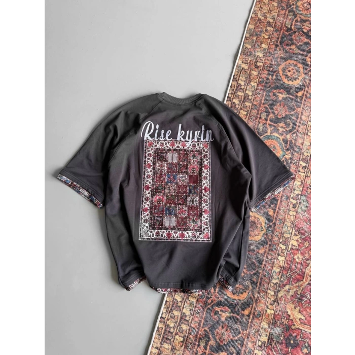 Rise Oversize Unisex Tshirt - Kahverengi