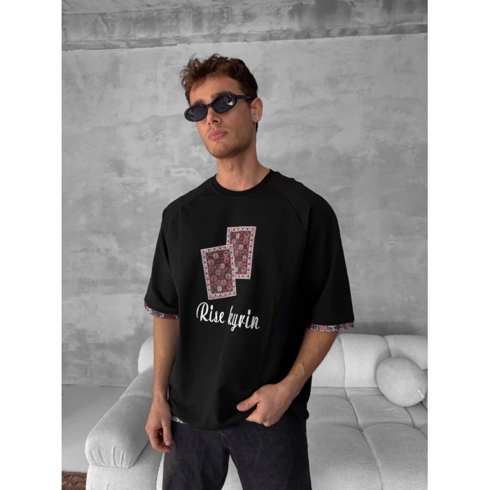 Rise Oversize Unisex Tshirt - Siyah