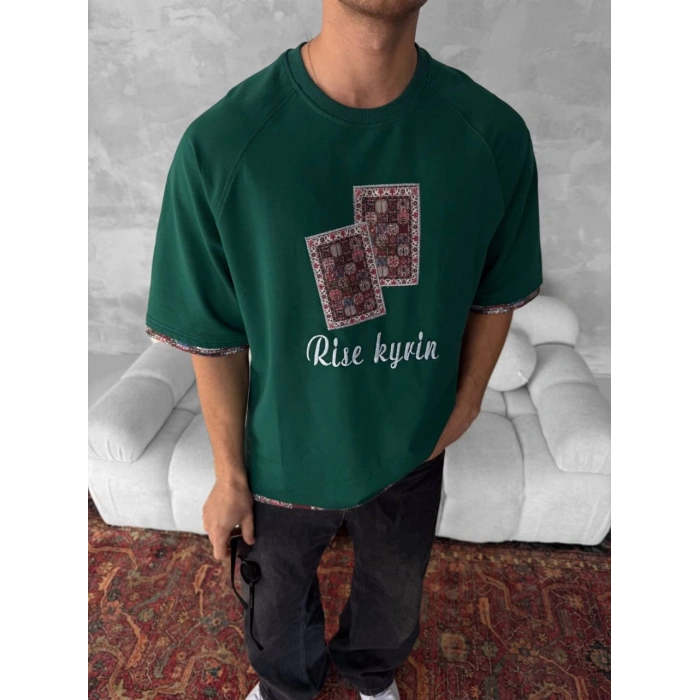 Rise Oversize Unisex Tshirt - Yeşil