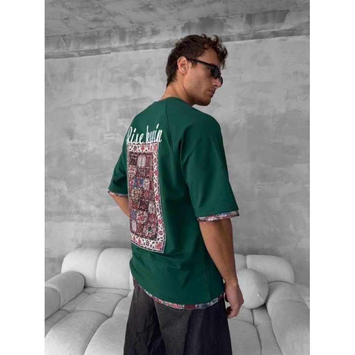 Rise Oversize Unisex Tshirt - Yeşil