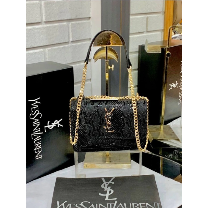 Saint Laurent Omuz Çanta - Timsah Gold