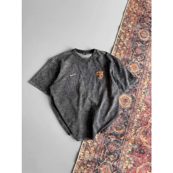 Yeni Sezon! FCB Oversize Unisex Tshirt - Siyah