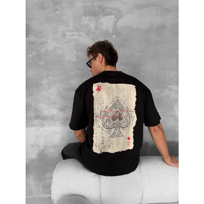 Yeni Sezon! Lucky Oversize Unisex Tshirt - Siyah