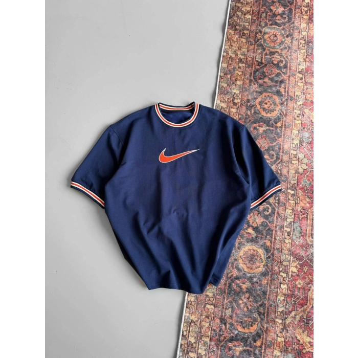 Yeni Sezon! Ribana Oversize Unisex Tshirt - Lacivert