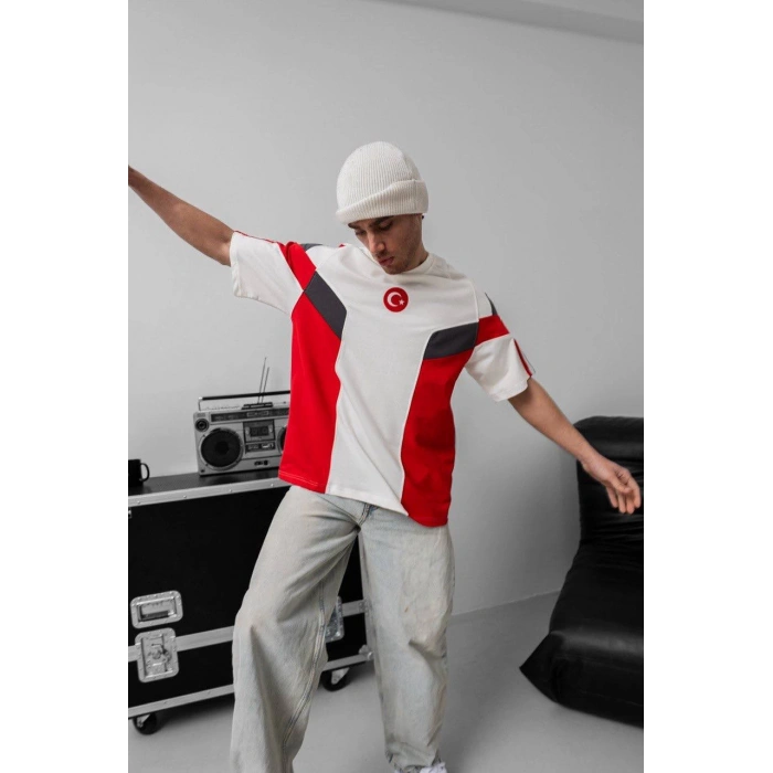 Yeni Sezon! Türkiye Oversize Unisex Tshirt - Beyaz