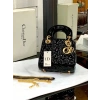 Christian Dior Lady Mini Çanta - Parlak Siyah