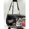Christian Dior Saddle Calfskin Çanta - Dior Şerit Siyah