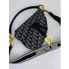 Christian Dior Saddle Calfskin Çanta - Gri