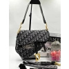 Christian Dior Saddle Calfskin Çanta - Dior Şerit Gri