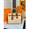 Hermes Birkin Kadın Çanta - Taba Krem