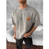 Yeni Sezon! FCB Oversize Unisex Tshirt - Gri