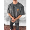 Yeni Sezon! FCB Oversize Unisex Tshirt - Siyah