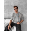 Yeni Sezon! ITALY Oversize Unisex Tshirt - Gri