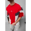 Yeni Sezon! Türkiye Oversize Unisex Tshirt - Kırmızı