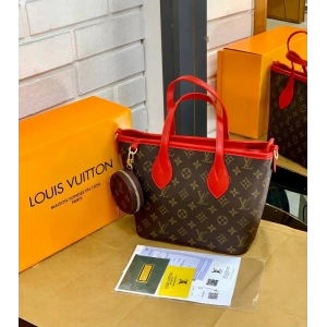Louis Vuitton Küçük Cüzdanlı Kadın Çanta - Kahve Kırmızı