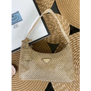 Prada Taşlı Kadın Çanta - Bej
