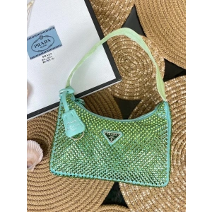 Prada Taşlı Kadın Çanta - Yeşil
