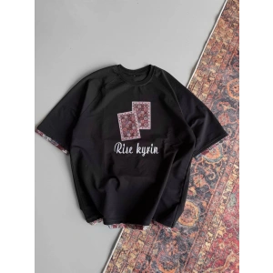 Rise Oversize Unisex Tshirt - Siyah