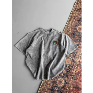 Yeni Sezon! ITALY Oversize Unisex Tshirt - Gri