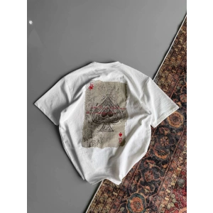 Yeni Sezon! Lucky Oversize Unisex Tshirt - Beyaz