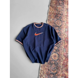 Yeni Sezon! Ribana Oversize Unisex Tshirt - Lacivert