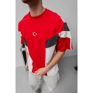 Yeni Sezon! Türkiye Oversize Unisex Tshirt - Kırmızı