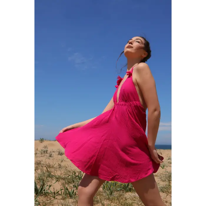 BEGONVILLE ASKILI ELBİSE