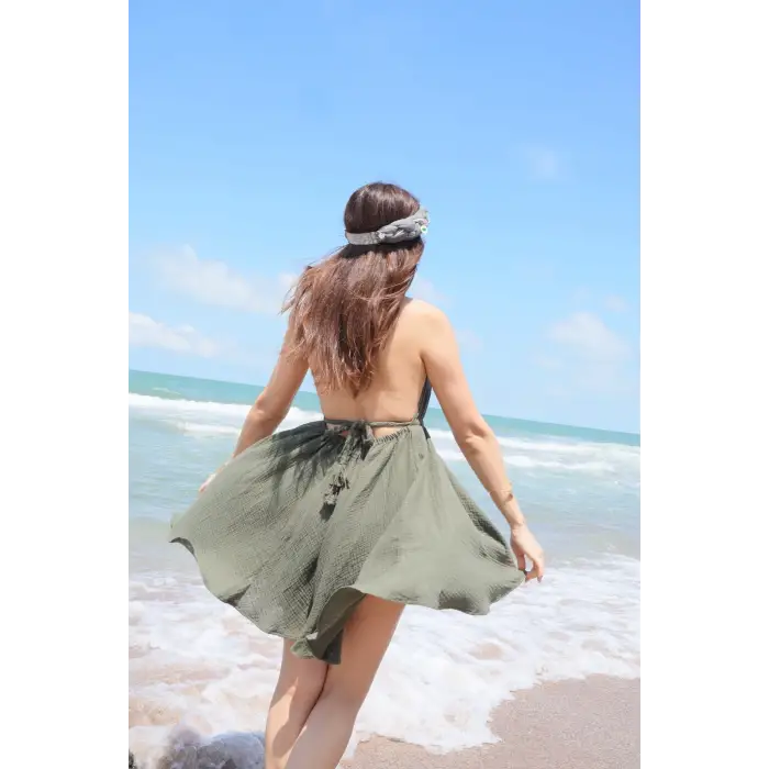 BEGONVILLE ASKILI ELBİSE