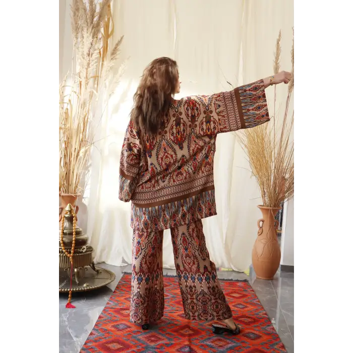 BAGDAT KİMONO & PANTOLON TAKIM