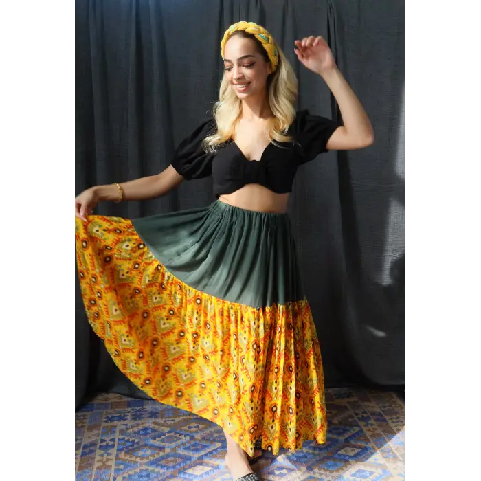 GAZELLE VUAL & MÜSLİN BOHO ETEK