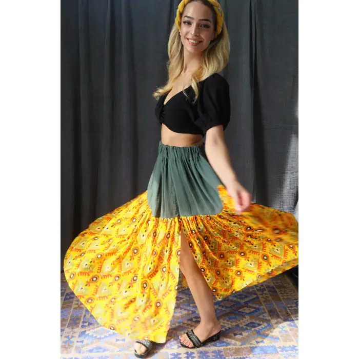 GAZELLE VUAL & MÜSLİN BOHO ETEK