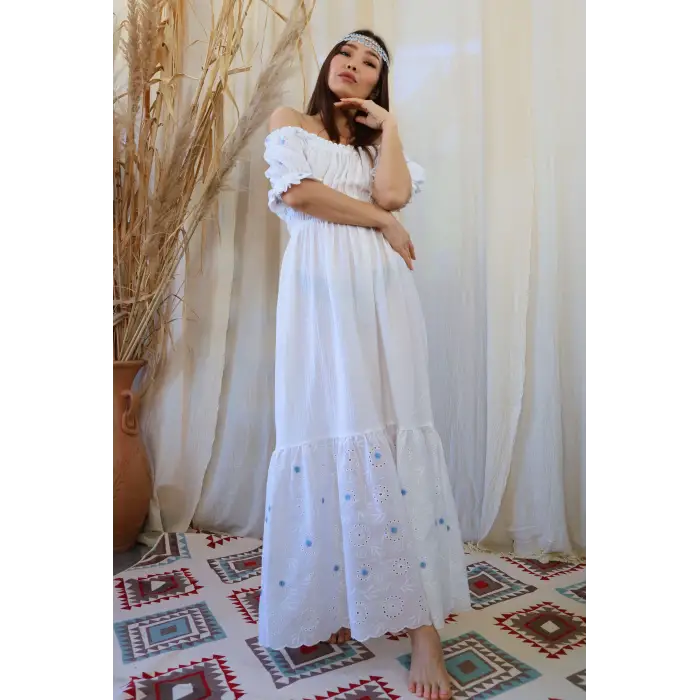 PAPATYA PAMUK FİSTO ELBİSE