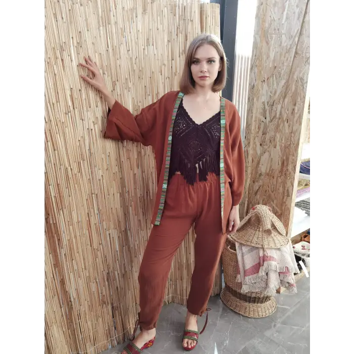 VOYAGE KİMONO PANTOLON TAKIM