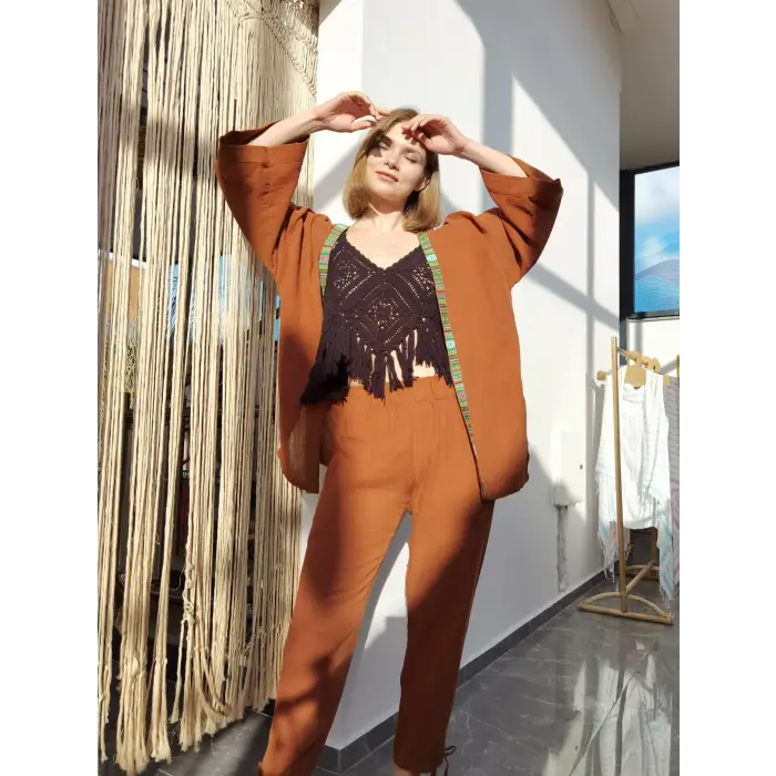 VOYAGE KİMONO PANTOLON TAKIM