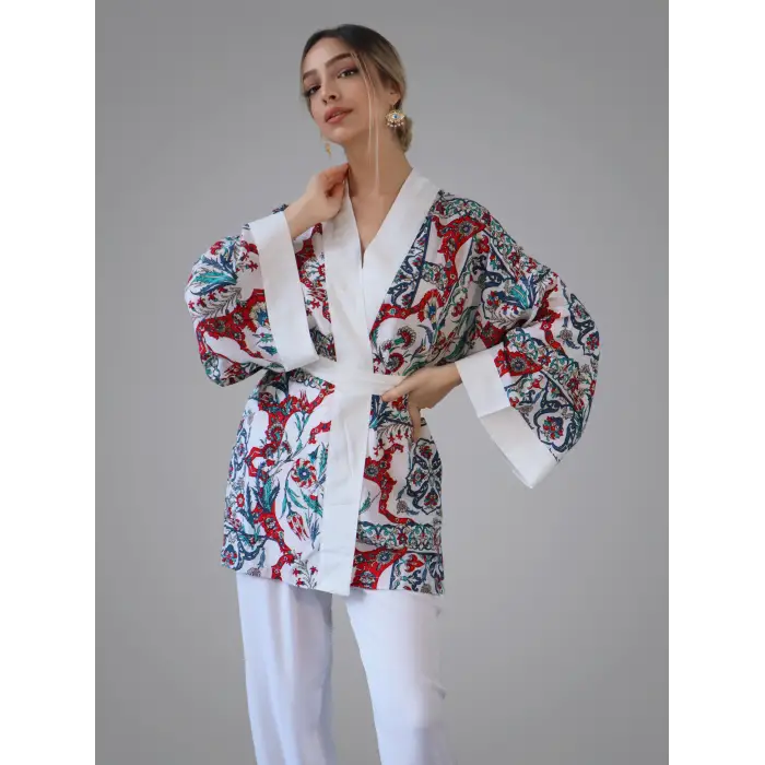 VİSKON KİMONO PANTOLON TAKIM