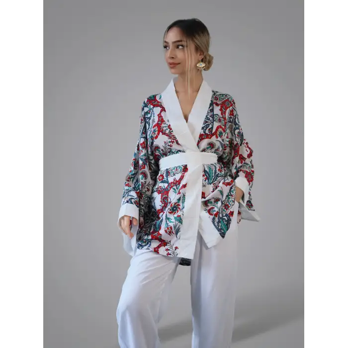 VİSKON KİMONO PANTOLON TAKIM