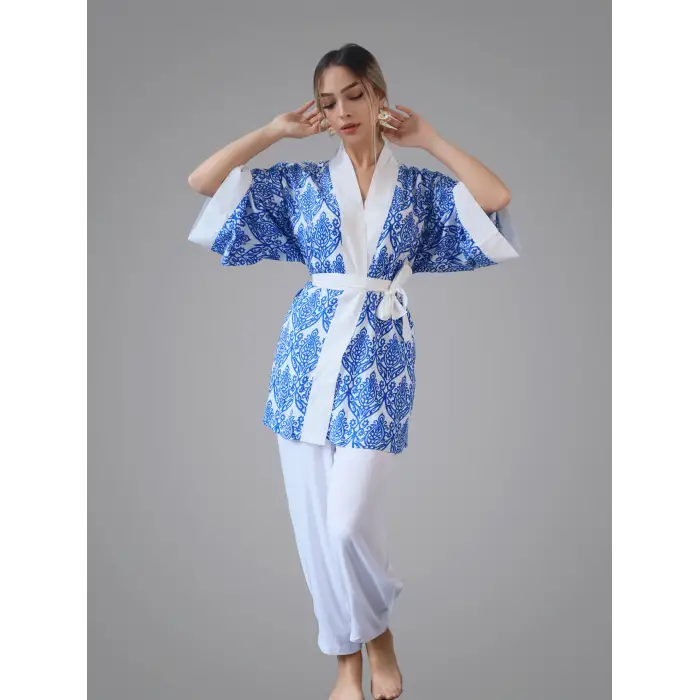 VİSKON KİMONO PANTOLON TAKIM