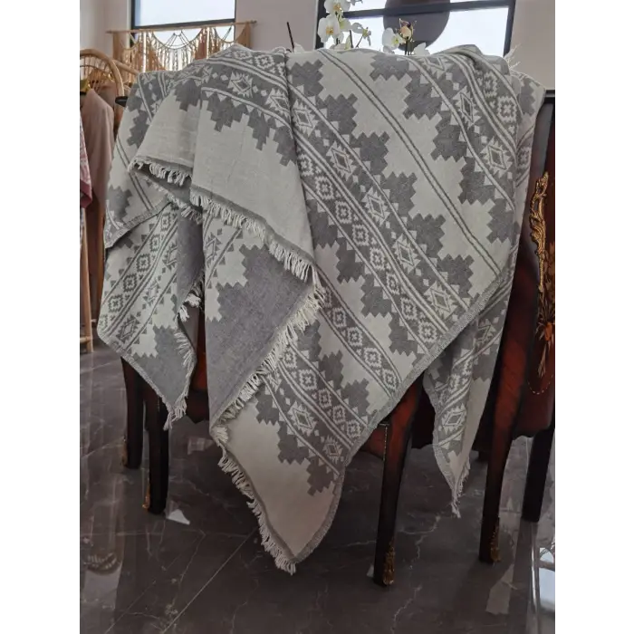 CABALA ETNİK DESENLİ YATAK ÖRTÜSÜ