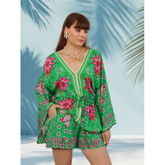 GİZA MİNİ ELBİSE & ŞORT TAKIM