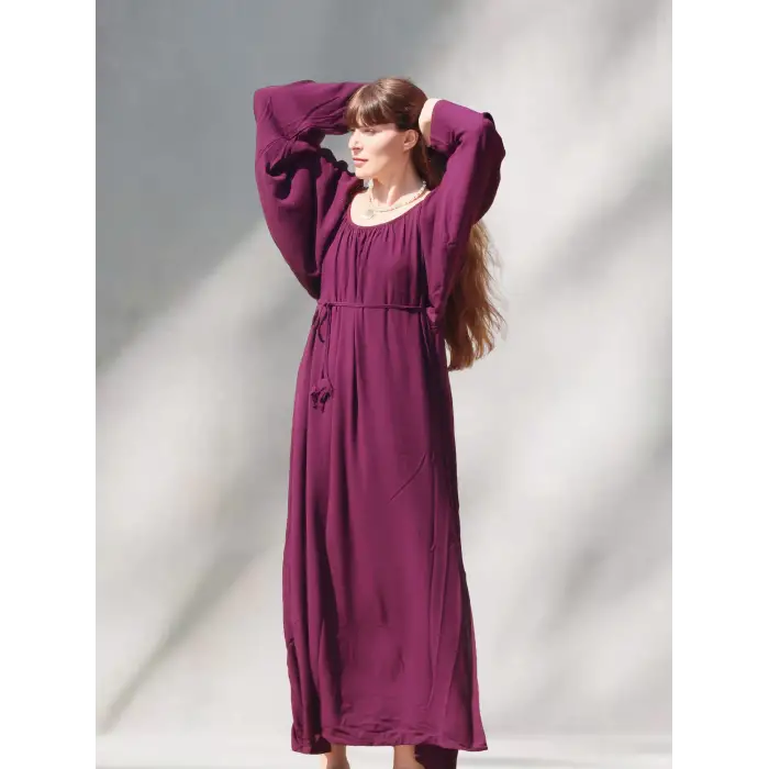NOVA YARASA KOL ELBİSE / MOR